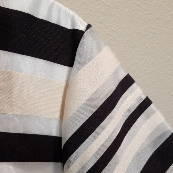 Vince Camuto Organza Striped Shift Dress, Sz 14 - Picture 4 of 8